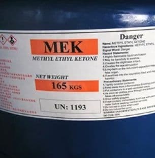 Methyl ethylketone - MEK - CH3C(O)CH2CH3